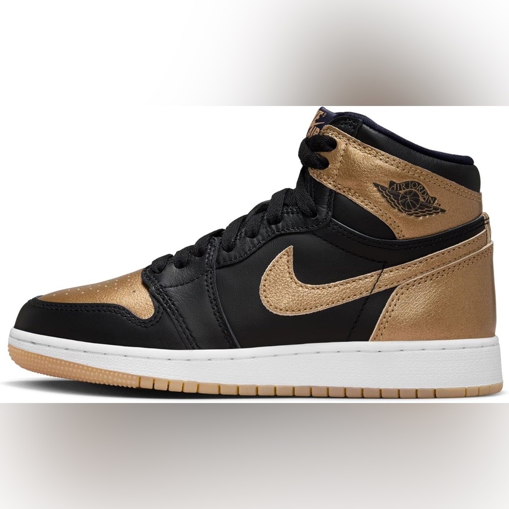Jordan Black and Gold Sneakers